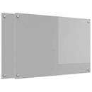 Køkkenbacksplash 2 pcs Lysegrå 90 x 60 cm hærdet glas
