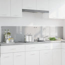 Køkkenbacksplash 2 pcs Lysegrå 100 x 40 cm hærdet glas