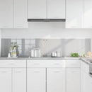 Køkkenbacksplash 2 pcs Lysegrå 100 x 40 cm hærdet glas