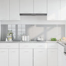 Køkkenbacksplash 2 pcs Lysegrå 100 x 50 cm hærdet glas