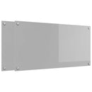 Køkkenbacksplash 2 pcs Lysegrå 100 x 50 cm hærdet glas