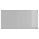 Køkkenbacksplash 2 pcs Lysegrå 100 x 50 cm hærdet glas