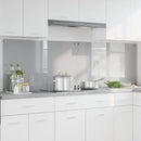 Køkkenbacksplash 2 stk. Lysegrå 100 x 60 cm hærdet glas