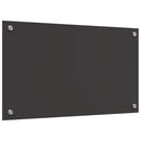 Køkkenbacksplash 2 pcs Mørkegrå 70 x 40 cm hærdet glas
