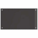 Køkkenbacksplash 2 pcs Mørkegrå 70 x 40 cm hærdet glas