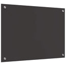 Køkkenbacksplash 2 pcs Mørkegrå 70 x 50 cm hærdet glas