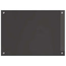 Køkkenbacksplash 2 pcs Mørkegrå 70 x 50 cm hærdet glas