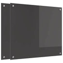 Køkkenbacksplash 2 pcs Mørkegrå 70 x 60 cm hærdet glas