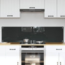 Køkkenbacksplash 2 pcs Mørkegrå 80 x 40 cm hærdet glas