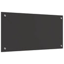 Køkkenbacksplash 2 pcs Mørkegrå 80 x 40 cm hærdet glas