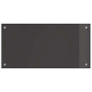 Køkkenbacksplash 2 pcs Mørkegrå 80 x 40 cm hærdet glas