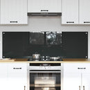 Køkkenbacksplash 2 pcs Mørkegrå 80 x 50 cm hærdet glas