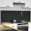 Køkkenbacksplash 2 pcs Mørkegrå 80 x 50 cm hærdet glas