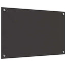Køkkenbacksplash 2 pcs Mørkegrå 80 x 50 cm hærdet glas