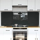 Køkkenbacksplash 2 pcs Mørkegrå 80 x 60 cm hærdet glas