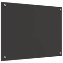 Køkkenbacksplash 2 pcs Mørkegrå 80 x 60 cm hærdet glas