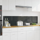 Køkkenbacksplash 2 pcs Mørkegrå 90 x 40 cm hærdet glas