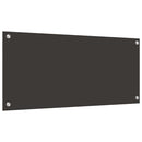 Køkkenbacksplash 2 pcs Mørkegrå 90 x 40 cm hærdet glas