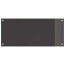 Køkkenbacksplash 2 pcs Mørkegrå 90 x 40 cm hærdet glas