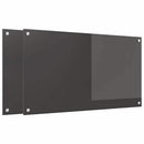 Køkkenbacksplash 2 pcs Mørkegrå 90 x 50 cm hærdet glas