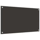 Køkkenbacksplash 2 pcs Mørkegrå 90 x 50 cm hærdet glas
