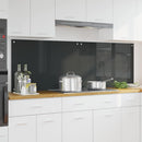 Køkkenbacksplash 2 stk. Mørkegrå 90 x 60 cm hærdet glas