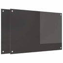 Køkkenbacksplash 2 pcs Mørkegrå 90 x 60 cm hærdet glas