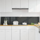 Køkkenbacksplash 2 pcs Mørkegrå 100 x 40 cm hærdet glas