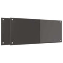 Køkkenbacksplash 2 pcs Mørkegrå 100 x 40 cm hærdet glas