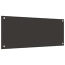 Køkkenbacksplash 2 pcs Mørkegrå 100 x 40 cm hærdet glas
