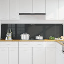 Køkkenbacksplash 2 pcs Mørkegrå 100 x 50 cm hærdet glas