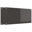 Køkkenbacksplash 2 pcs Mørkegrå 100 x 50 cm hærdet glas