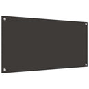 Køkkenbacksplash 2 pcs Mørkegrå 100 x 50 cm hærdet glas