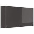 Køkkenbacksplash 2 pcs Mørkegrå 100 x 60 cm hærdet glas