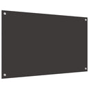 Køkkenbacksplash 2 pcs Mørkegrå 100 x 60 cm hærdet glas