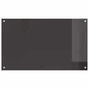 Køkkenbacksplash 2 pcs Mørkegrå 100 x 60 cm hærdet glas