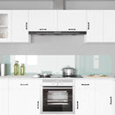 Køkkenbacksplash 2 pcs Hvid 110 x 40 cm hærdet glas