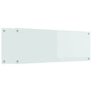 Køkkenbacksplash 2 pcs Hvid 110 x 40 cm hærdet glas