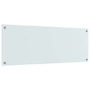 Køkkenbacksplash 2 pcs Hvid 110 x 40 cm hærdet glas