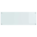Køkkenbacksplash 2 pcs Hvid 110 x 40 cm hærdet glas