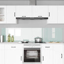 Køkkenbacksplash 2 pcs Hvid 110 x 50 cm hærdet glas