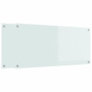 Køkkenbacksplash 2 pcs Hvid 110 x 50 cm hærdet glas