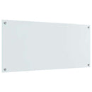 Køkkenbacksplash 2 pcs Hvid 110 x 50 cm hærdet glas
