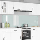 Køkkenbacksplash 2 pcs Hvid 110 x 60 cm hærdet glas
