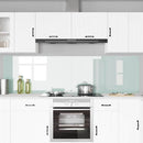 Køkkenbacksplash 2 pcs Hvid 110 x 60 cm hærdet glas