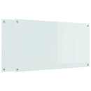 Køkkenbacksplash 2 pcs Hvid 110 x 60 cm hærdet glas