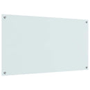 Køkkenbacksplash 2 pcs Hvid 110 x 60 cm hærdet glas