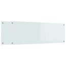 Køkkenbacksplash 2 pcs Hvid 120 x 40 cm hærdet glas