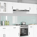 Køkkenbacksplash 2 pcs Hvid 120 x 50 cm hærdet glas