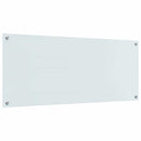 Køkkenbacksplash 2 pcs Hvid 120 x 50 cm hærdet glas